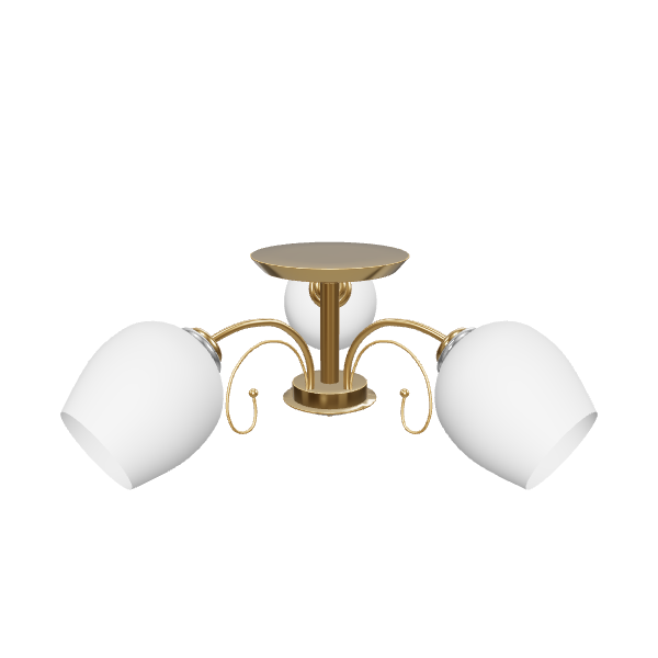 Valencia Three-Light Ceiling Lamp 3D - 3D Model