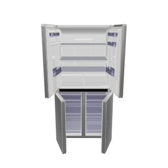 Modern Refrigerator 3D Model - 3D Model