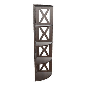 Stylish Wooden Corner Shelf Model - 3D Model
