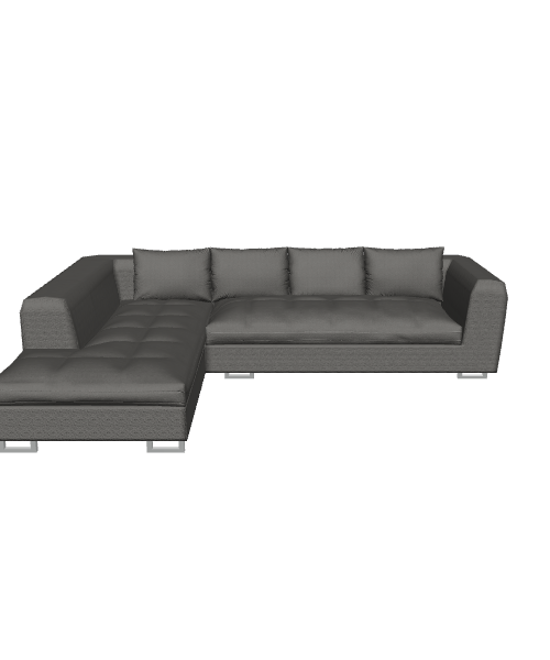 Contemporary L-Shaped Sofa Model - Furniture 3D Model