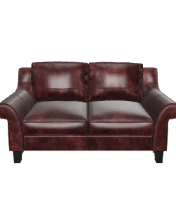 Brown Leather Sofa 3D Model - Furniture 3D Model