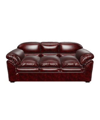 Elegant Leather Sofa 3D Model - 3D Model