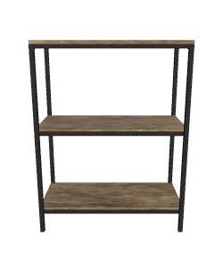 Rustic Industrial Shelf 3D Model - 3D Model