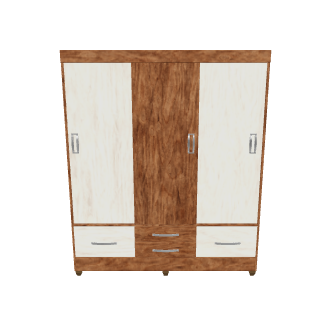Stylish Wooden Cabinet Model - 3D Model