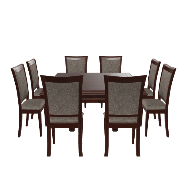 Elegant Wooden Dining Set 3D - Furniture 3D Model