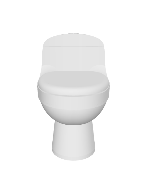 Minimalist Ceramic Toilet Model - 3D Model