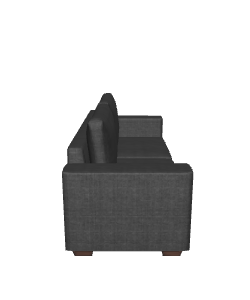 Contemporary Grey Sofa Model - 3D Model