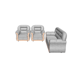 Contemporary Sofa Set 3D Model - 3D Model