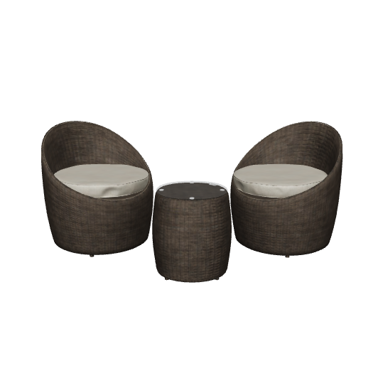 Stylish Outdoor Lounge Set 3D - Furniture 3D Model