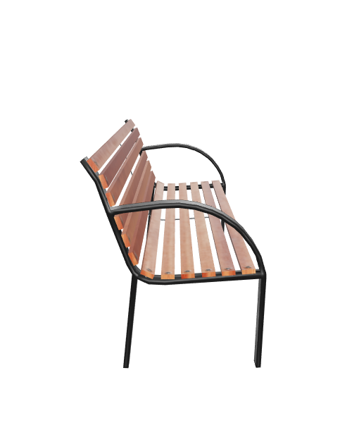 Elegant Outdoor Park Bench 3D - Furniture 3D Model