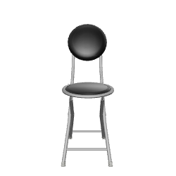 Black Metal Bar Stool 3D - Furniture 3D Model
