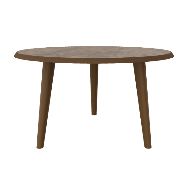 Stylish Round Wooden Table Model - 3D Model