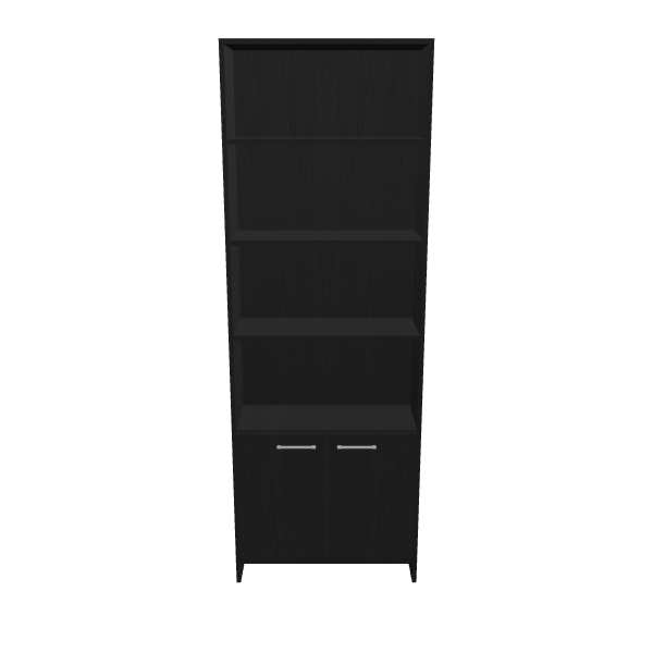 Modern Black Bookshelf 3D Model - Furniture 3D Model