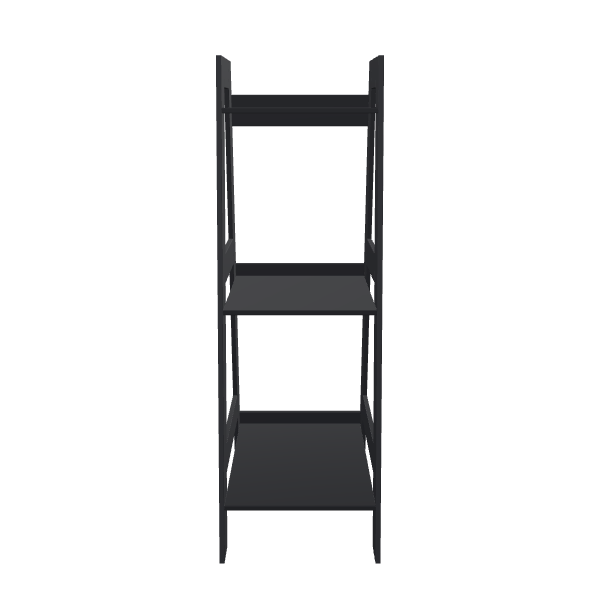 Minimalist Black Shelving Unit 3D - 3D Model