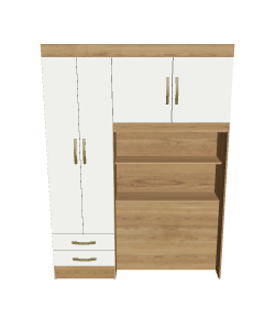 Stylish Wooden Storage Cabinet 3D - 3D Model