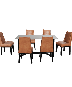 Stylish Dining Table Set 3D 3D Model
