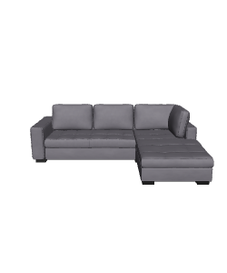 Gray Fabric Sectional Sofa Model - 3D Model