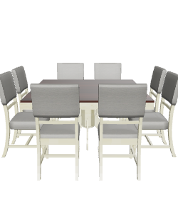 Elegant Modern Dining Table Set with Chairs 3D Model - Furniture 3D Model