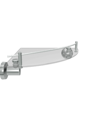 Stylish Glass Wall Barrier 3D - Architectural 3D Model