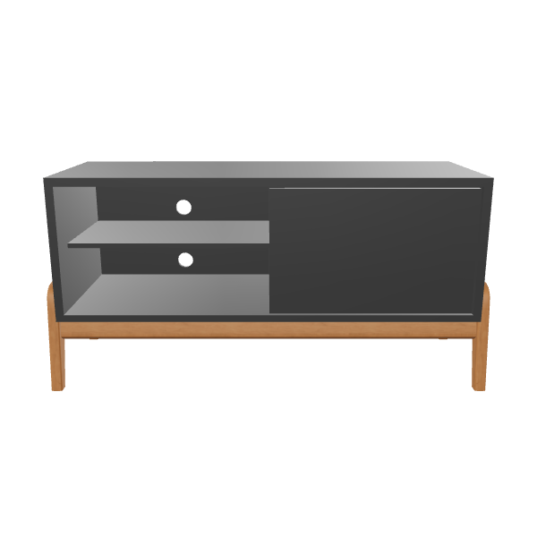 Contemporary Media Console 3D Model - Furniture 3D Model