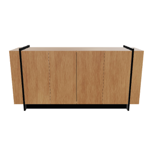 Contemporary Wooden Cabinet 3D - 3D Model