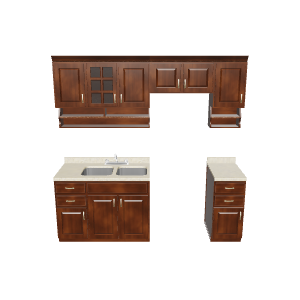 Elegant Kitchen Furniture Set 3D - 3D Model