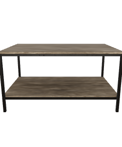Stylish Wooden Coffee Table 3D - 3D Model