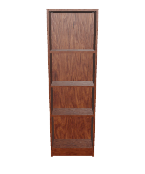 Stylish Wooden Bookshelf Model - 3D Model