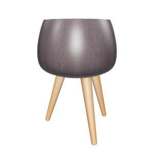 Modern Fiber Planter with Legs 3D - 3D Model