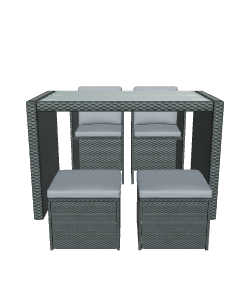 Stylish Outdoor Dining Set 3D - Furniture 3D Model