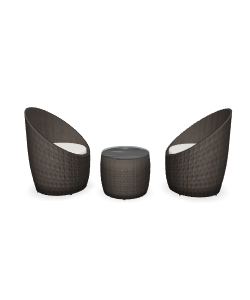 Contemporary Outdoor Seating Set 3D Model - Furniture 3D Model