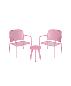 Stylish Pink Patio Furniture Set - Furniture 3D Model
