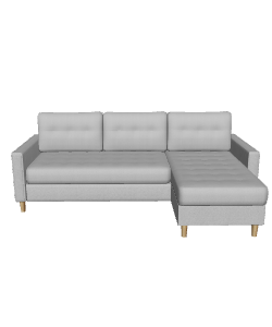 Modern Grey Sofa 3D Model - 3D Model
