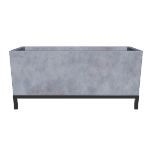 Stylish Concrete Planter Box 3D - Furniture 3D Model