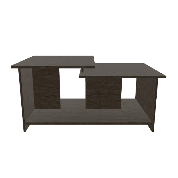 Contemporary Wooden Coffee Table 3D - 3D Model