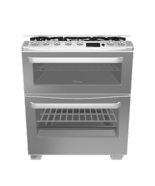 Sleek Dual Oven Gas Range 3D - 3D Model