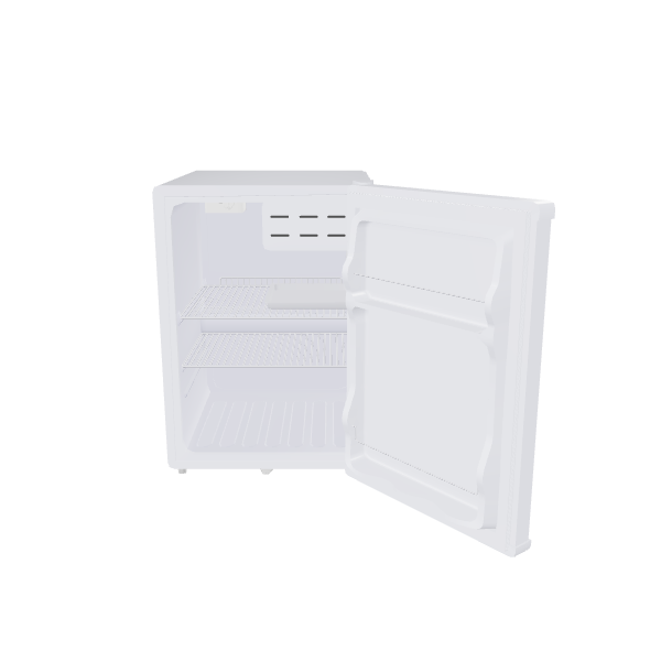 Compact White Refrigerator 3D Model - 3D Model