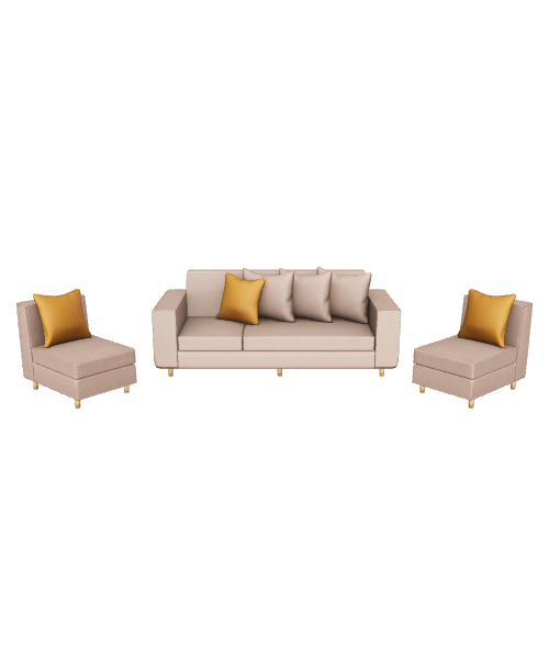 Elegant Modern Sofa Set 3D - 3D Model