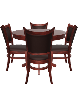 Stylish Wooden Dining Set 3D - Furniture 3D Model