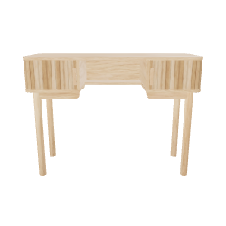 Stylish Wooden Desk Model 3D - 3D Model