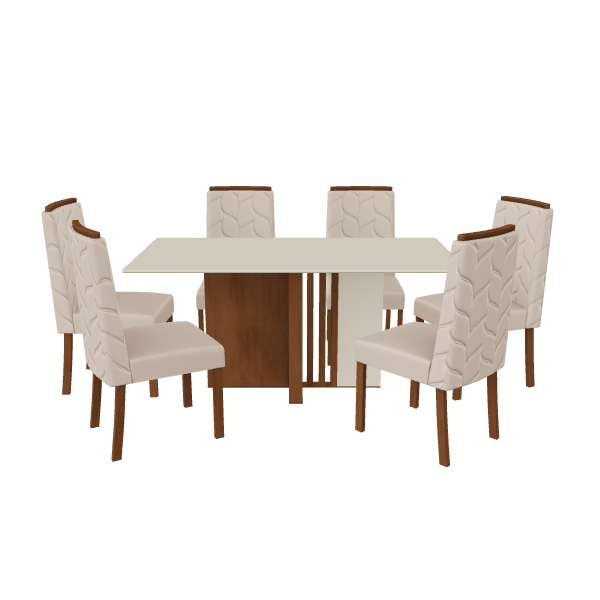 Stylish Dining Table Set 3D - 3D Model