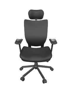 Ergonomic Black Office Chair Model - 3D Model