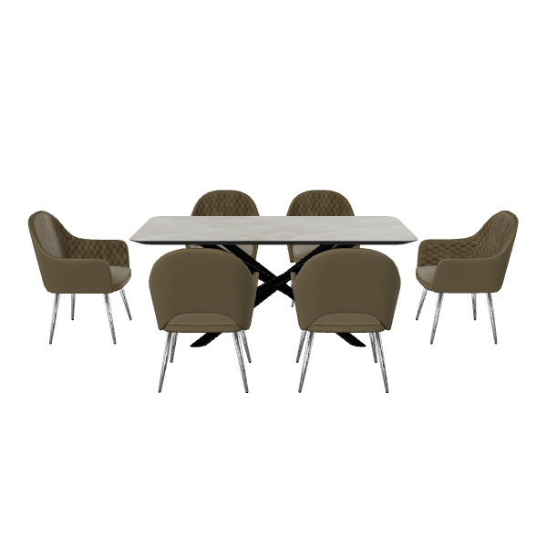 Elegant Modern Dining Set 3D - 3D Model