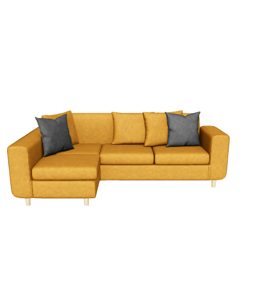 Stylish Yellow Sofa Model 3D - 3D Model