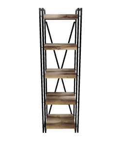 Stylish Wooden Shelving Unit 3D - 3D Model