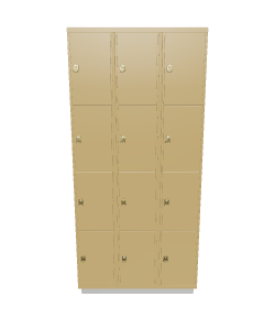 Stylish Metal Storage Locker 3D - 3D Model