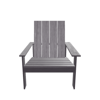Stylish Wooden Outdoor Chair Model - 3D Model