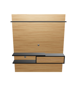 Minimalist Wooden Wall Unit 3D - 3D Model