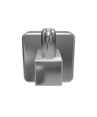 Stylish Metallic Wall Hook 3D - Household 3D Model