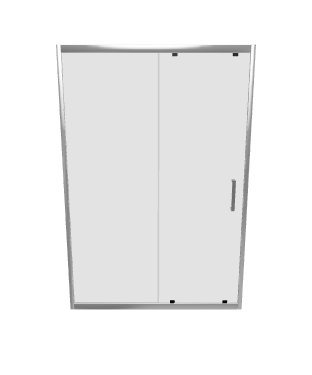 Sleek Double Glass Door Model - Architectural 3D Model